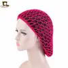 Red Trenzada de Ganchillo Hecha a Mano para Mujer, Bolsillo de Malla, Sombrero para el Cabello de Placa de Malla, Gorro de Noche, Lazo Retro, Estilo Retro