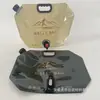 Saída de água tipo torneira 8L bolsa de água para camping ao ar livre personalizada bolsa de água em inglês com bico dobrável bolsa de água portátil