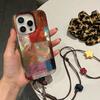 Funda para teléfono móvil con empalme de color Ins Niche, adecuada para iPhone 15, Pro Max, Apple 16 Pro, estilo coreano de 14 pulgadas y 13 pulgadas.