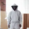 2172 Moletons Casuais Simples de Moda Europeus e Americanos para Casal Sudaderas Cor Sólida Soltas e Calças de Moletom Atacado