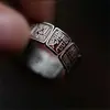 Bênção Divina Anel da Palavra Proibida da Montanha Longhu Cultura Chinesa Tradicional Anel Taoísta Jovem Esculpido à Mão