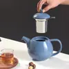 Tetera de Cerámica Estilo Nórdico con Filtro para Uso Doméstico Simple Tetera de Colores para el Té de la Tarde Tetera para Té de Flores