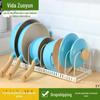 Armário retrátil Pot Shelf Storage Rack ajustável Pot Cover Rack Pot Tray Multi-Layer Pan Kitchenware Storage Rack