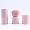 Pincel Retrátil com Tampa, Pincel Grande para Pó Solto, Pincel de Maquiagem Cabeça de Cogumelo com Cerdas Macias, Pincel para Blush, Pincel para Pó Mel, Pincel de Maquiagem Portátil