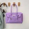 Bolsa de Ombro de Gelatina de Alto Padrão Estilo Coreano, Fresca e Fashion, Simples e de Grande Capacidade, Bolsa de Mão Estilo Feminino