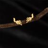 Pendientes Transfronterizos Europeos y Americanos Nuevos de Acero Inoxidable para Animales Pequeños Estilo Ins Pendientes Simples de Zorro Ardilla para Mujer en Stock Venta al por Mayor