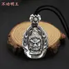 Collar con Colgante de Plata de 99 Pies del Año del Buey Ocho Deidades Protectoras Zodiaco Masculino Seis Caracteres Manifiesto Benmingfo