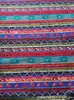 Tecido Estampado de Algodão e Linho Estilo Étnico Tecido de Flor Grande Tecido Boêmio Lijiang Almofada Toalha de Mesa de Bar Saia de Linho