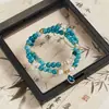 Pulsera de Mariposa de Piedra Ojo de Gato Imitación para Mujer, Diseño Nicho Ins, Pulsera de Piedra Lunar Gris, Versátil y Elegante, Regalo de Estudiante Trendy