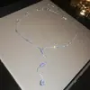 Collar Geométrico Europeo y Americano Transfronterizo Incrustado de Diamantes, Lujo Ligero, Gama Alta, Cadena Sencilla para Clavícula, Temperamento de Moda, Joyería de Collar Versátil