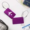 Etiqueta de Equipaje de Aluminio Personalizable para Bolsa de Viaje o Maleta, Etiqueta de Identificación con Cierre de Tornillo Seguro, Bucle de Cable de Acero y Tarjeta de Dirección de Contacto