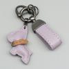 Estoque Transfronteiriço Mini Método Luta de Cachorros Chaveiro Desenho Animado Pingente de Cachorrinho de Couro Chaveiro de Carro Acessórios para Capa de Celular