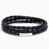 Pulsera para Vendedor Ambulante de Tienda de 10 Yuanes Pulsera Trenzada de Cuero PU con Hebilla Pulsera Rockera Pulsera de Pareja
