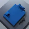 Nuevo Suéter para Hombre Otoño e Invierno Camisa Base Delgada Moda Suéter de Punto de Cuello Alto Jersey Talla Grande Holgado Suéter Interior