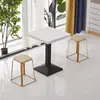 Mesa de negociación engrosada, habitación de hotel en alquiler, restaurante de comida rápida, juego de mesa y sillas para té de burbujas y bocadillos, cafetería, mesa cuadrada pequeña de color pizarra