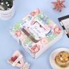 Caja de empaque crujiente de yema de huevo 4 piezas 6 piezas caja de empaque portátil para pastel de luna caja de empaque de taza de huevo con ventana copo de nieve crujiente caja de regalo al por mayor