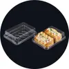 Caixa de Embalagem Descartável para Confeitaria Caixa Transparente PET para Assar Pão Bolo Pêssego Crocante Caixas Contêineres de Embalagem para Alimentos Secos