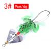 Señuelo de pez biónico Luya Black Thunder Frog de 9 cm/6 g con patas giratorias y superficie de agua, cebo falso