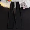 Calças Casuais Masculinas de Cor Sólida com Design de Bolso Grande Simples Soltas de Perna Larga Versáteis para o Dia a Dia Cintura Elástica Perna Reta Calças Longas