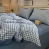 Ropa de Cama Auténtica de Grado a para Maternidad y Bebé Juego de Cuatro Piezas Dormir Desnudo Sábanas de Algodón Puro Lavado Funda Nórdica Juego de Tres Piezas para Dormitorio