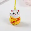Nuevo Timbre de Campana Abierta de Cobre Electroplateado al Vacío Estilo Japonés Gato de la Suerte Lindo Timbre de Cobre Personalizado al por Mayor del Fabricante de Origen