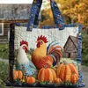 2026 Nova Série de Frango Transfronteiriça Estampa Digital Bolsa de Mão da Moda Bolsa de Ombro 600D Oxford