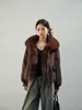 Nuevo Modelo 2026: Parka Gruesa, Corta y de Moda, Holgada, con Cuello de Piel Sintética de Zorro, Chaqueta Versátil para el Trabajo