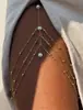 Anillo para Pierna Sexy Casual de Playa Europeo y Americano Cadena Corporal Simple Geométrica Estrella Strass Borla Cadena para Muslo