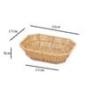 Cesta de Frutas Tecida de Rattan Sintético, Estilo de Luxo Leve, Uso Doméstico, Bandeja de Exibição para Sala de Estar, Bandeja para Doces, Bandeja para Frutas, Cesta de Drenagem