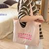 Bolsa de Lona de Nylon para Estudiantes Universitarios Clase Simple Combinable de Hombro para Mujer Verano 2025 Nueva Bolso Tote de Gran Capacidad