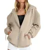 Nueva sudadera con capucha y cremallera de manga larga, gruesa, versátil, de moda europea y americana, para invierno, de Amazon transfronterizo, en stock para venta al por mayor