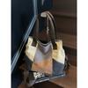 Comercio Exterior Transfronterizo Al por Mayor Lona Gran Capacidad Bolso de Hombro Retro Empalme Bolso Cruzado para Mujer Más Vendido Bolso de Viaje Almacenamiento