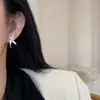 Pendientes de Flor de Orquídea Blanca de Moda Tridimensionales para Mujer, Pendientes de Botón Únicos y Creativos de Celebridad de Internet, Pendientes de Diseño de Nicho Estilo Ins