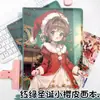 Nuevo Cuaderno de Navidad Sakura Rojo y Verde B5 Cuaderno de Mano Chica Anime de Aspecto Atractivo Cuaderno de Diario Sakura