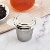 Fabricante Venta al por Mayor Filtro de Té de Acero Inoxidable con Tapa Infusor de Té de Doble Asa Colador de Té Vaso de Agua Filtro de Té Juego de Té con