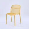 Poltrona de Exterior Impermeável Proteção Solar Plástico Encosto de Cadeira Cadeira Empilhável Casa Espessada Cadeira de Jantar Mesa de Jantar Simples Cadeira