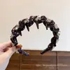 Diadema de estilo de cabello para la frente de caña alta 2026, versátil con dientes para un agarre antideslizante, diadema para lavarse la cara, colección de accesorios para el cabello para mujeres