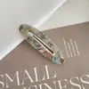 Estilo Coreano Fresco e Versátil Presilha de Cabelo Bb Acetato Presilha Lateral Novo Moda Geométrico Oval Acessório de Cabelo para Franja