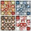 Produto Novo Transfronteiriço Conjunto de Bolas de Natal de Veado 6cm Pintadas de Vermelho e Dourado Decoração de Bola de Natal de Formato Irregular Enfeites para Pendurar na Árvore de Natal