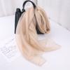 Bufanda de Seda Nueva para Primavera y Otoño Organza Color Sólido Seda Brillante Organza Bufanda Doble Capa Shawl Mezclado de Seda de Morera para Mujer