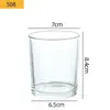 Taza de Vela de Aromaterapia Personalizada, Taza de Vidrio Transparente, Taza Vacía, Portavelas Simple, Taza Contenedora de Velas para el Hogar, Taza para Aceites Esenciales