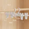 Clip de plástico para pantalones sin rastro para almacenamiento doméstico, clip para falda JK, perchero multifuncional para pantalones, clip retráctil para pantalones, colgador de pantalones apilable multicapa