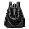 Mochila de Moda Primavera 2025 Nueva para Mujer Correa de Remaches Mochila Escolar Dulce Chica Cool Retro