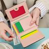 Cartera pequeña y corta para mujer, con tres pliegues y clip, con múltiples tarjetas, a la moda, con estampado, bonita mini cartera pequeña, venta al por mayor