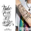 Tatuajes Temporales de Caligrafía Cursiva Inglesa de Hierbas para Hombres y Mujeres, Impermeables, de Larga Duración, Alta Gama, Realistas, No Reflectantes para Brazos y Pantorrillas