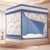 2025 Nuevo Acolchado Estampado Sombreado Fuerte Doble Capa Cálido Asiento Cama Mosquitero Dormitorio Niños Anticaídas Cama de una Pieza