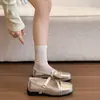 Sapatos Mary Jane Quadrados Estilo Coreano para Mulheres, Novo Modelo de Verão 2026, Sapatos de Salto Baixo para Festas, Sapatos Pequenos de Couro Estilo Britânico para Mulheres