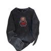Comercio Exterior Transfronterizo Amazon Estilo Europeo y Americano Holgado de Longitud Media Algodón Puro Estampado Manga Larga Camiseta Top para Mujer Capa Base de Algodón