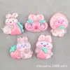 Capa de Celular Urso Morango DIY Buraco Perfurado Sapato Coelho Fivela Material Resina Acessórios Cola Creme Animal Decoração Enfeites