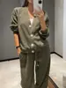 Otoño e Invierno 2026 Nuevo Traje Deportivo Casual de Cardigan Superior de Venta Caliente Transfronterizo Europeo y Americano Sitio Independiente de Amazon Ropa para Mujer